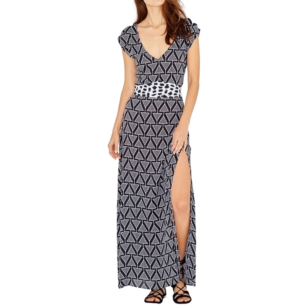 TALULAH Aztec Skies Maxi Dress Black And White